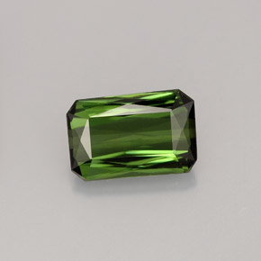 Turmalina verde natural 1,53ct, corte esmeralda, VVS