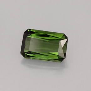 Turmalina verde natural 1,53ct, corte esmeralda, VVS