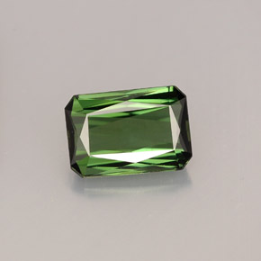Turmalina verde natural 1,36ct, corte esmeralda, VS-SI
