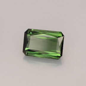 Turmalina verde natural 1,36ct, corte esmeralda, VS-SI