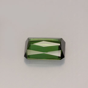 Turmalina verde natural 1,36ct, corte esmeralda, VS-SI