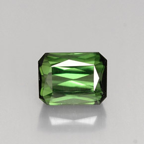 Turmalina verde natural 1,15ct, corte esmeralda, VVS