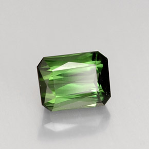 Turmalina verde natural 1,15ct, corte esmeralda, VVS