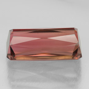 Turmalina multicolorido natural 5,55ct, corte esmeralda, IF