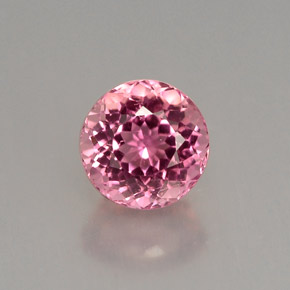 Turmalina rosa natural 1,29ct, corte redondo, VVS-VS