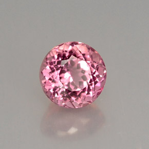 Turmalina rosa natural 1,29ct, corte redondo, VVS-VS