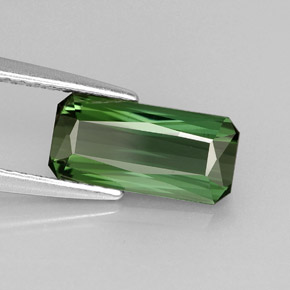 Turmalina verde natural 1,60ct, corte esmeralda, VVS