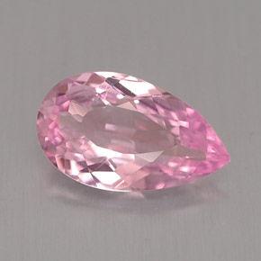 Turmalina rosa natural 1,56ct, formato de pêra, VVS-VS
