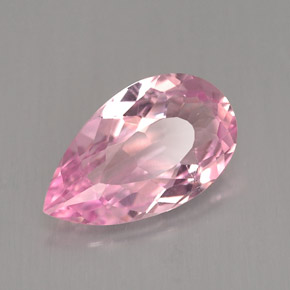 Turmalina rosa natural 1,56ct, formato de pêra, VVS-VS