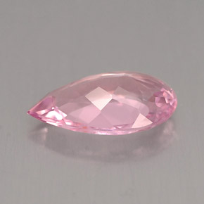 Turmalina rosa natural 1,56ct, formato de pêra, VVS-VS