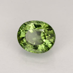 Turmalina verde natural 1,10ct, corte oval, VVS
