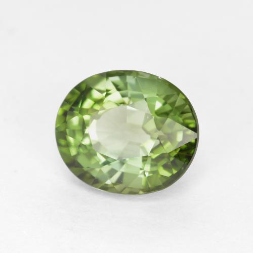 Turmalina verde natural 1,28ct, corte oval, VVS-VS