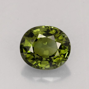 Turmalina verde natural 1,18ct, corte oval, VVS-VS