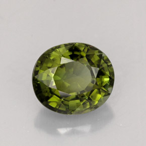 Turmalina verde natural 1,18ct, corte oval, VVS-VS