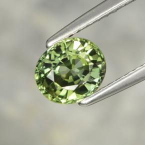 Turmalina verde natural 1,22ct, corte oval, VVS-VS