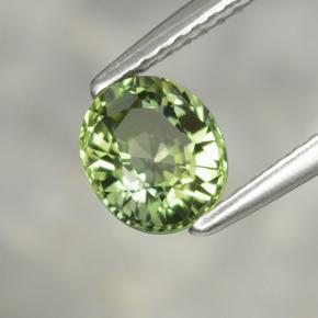 Turmalina verde natural 1,22ct, corte oval, VVS-VS