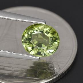 Turmalina verde natural 1,23ct, corte oval, VVS