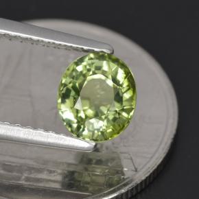Turmalina verde natural 1,23ct, corte oval, VVS
