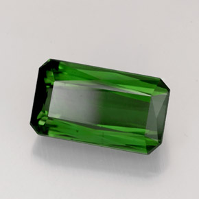 Turmalina verde natural 4,35ct, corte esmeralda, VVS-VS