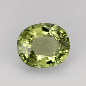 Turmalina verde natural 1,56ct, corte oval, VVS