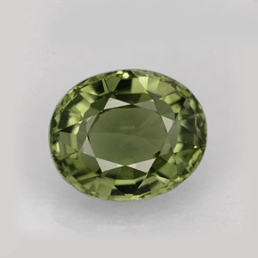 Turmalina verde natural 1,34ct, corte oval, VVS-VS