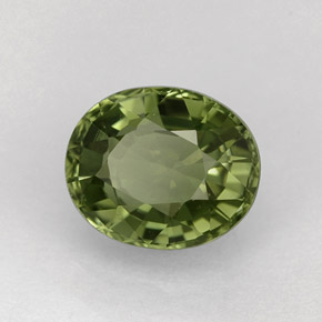 Turmalina verde natural 1,34ct, corte oval, VVS-VS