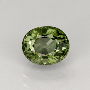 Turmalina verde natural 1,37ct, corte oval, VVS-VS