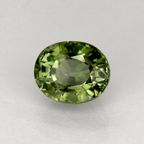 Turmalina verde natural 1,37ct, corte oval, VVS-VS
