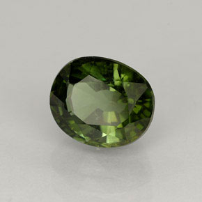 Turmalina verde natural 1,33ct, corte oval, VS