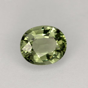 Turmalina verde natural 1,31ct, corte oval, VVS-VS