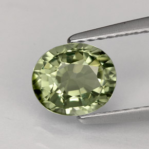 Turmalina verde natural 1,20ct, corte oval, VVS