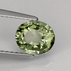Turmalina verde natural 1,20ct, corte oval, VVS