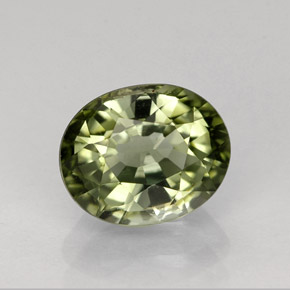 Turmalina verde natural 1,27ct, corte oval, VVS-VS