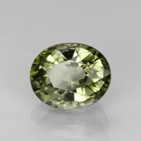 Turmalina verde natural 1,27ct, corte oval, VVS-VS