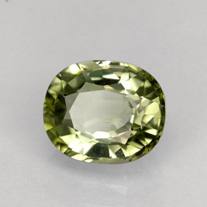 Turmalina verde natural 1,54ct, corte oval, VVS-VS