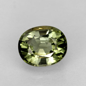Turmalina verde natural 1,50ct, corte oval, VVS-VS