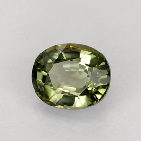 Turmalina verde natural 1,50ct, corte oval, VVS-VS