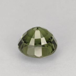 Turmalina verde natural 1,37ct, corte redondo, VVS-VS