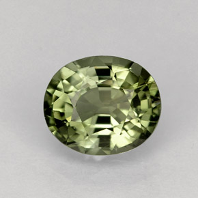 Turmalina verde natural 1,25ct, corte oval, VS