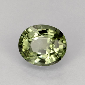 Turmalina verde natural 1,25ct, corte oval, VS