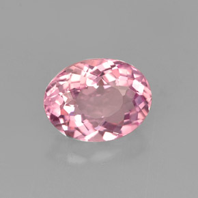 Turmalina rosa natural 1,23ct, corte oval, VVS-VS