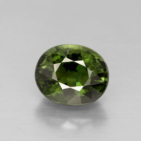 Turmalina verde natural 1,02ct, corte oval, VVS-VS