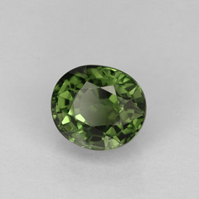 Turmalina verde natural 1,05ct, corte oval, VVS
