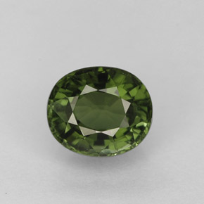 Turmalina verde natural 1,16ct, corte oval, VVS