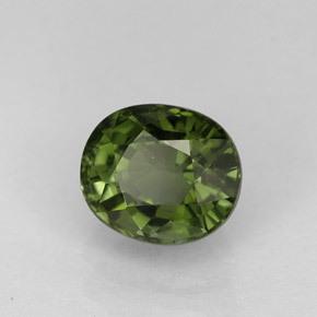 Turmalina verde natural 1,16ct, corte oval, VVS