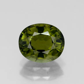 Turmalina verde natural 1,07ct, corte oval, VVS