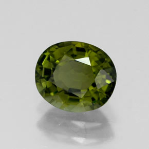 Turmalina verde natural 1,07ct, corte oval, VVS