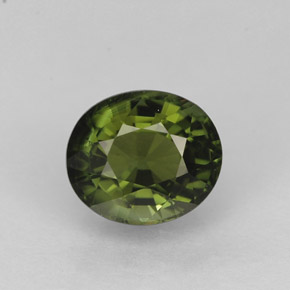 Turmalina verde natural 1,21ct, corte oval, VVS
