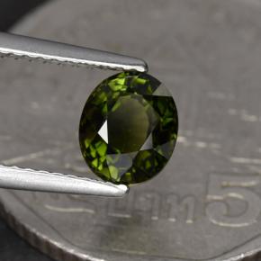 Turmalina verde natural 1,23ct, corte oval, VVS