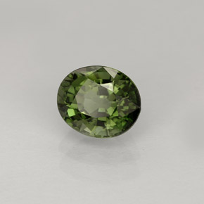 Turmalina verde natural 1,01ct, corte oval, VVS